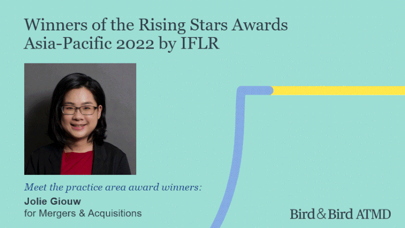 Lorraine Tay is named Winners of the Rising Stars Award Asia Pacific 2022 by IFLR